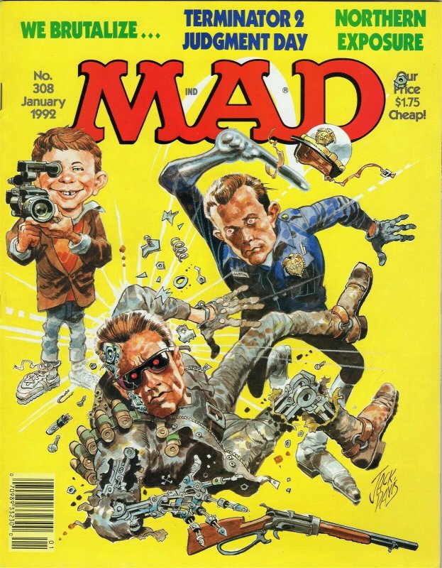 ORIGINAL Vintage 1992 Mad Magazine #308 Terminator 2 Arnold Schwarzenegger 