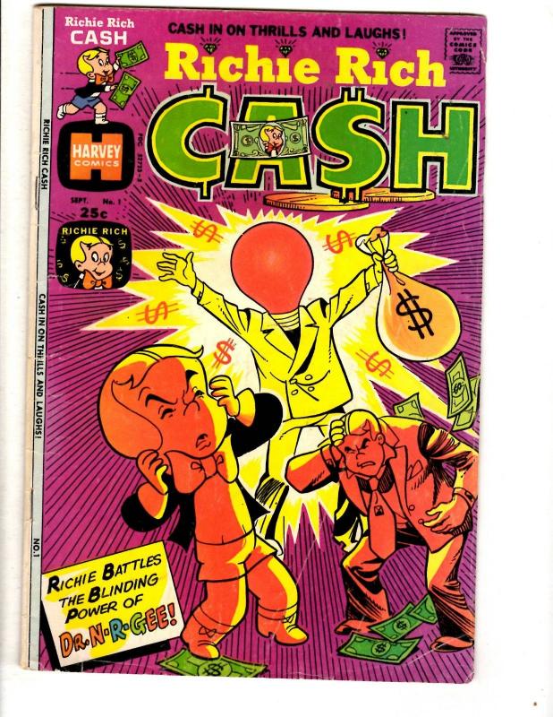 Richie Rich Cash # 1 FN Harvey Comic Book Dr. N-R.Gee Bronze Age Series JL28