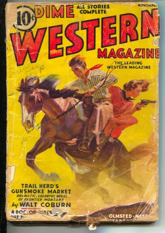 Dime Western-11/1935 Popular-Walt Coburn & Pete Dawson pulp fiction-Walter Ba...
