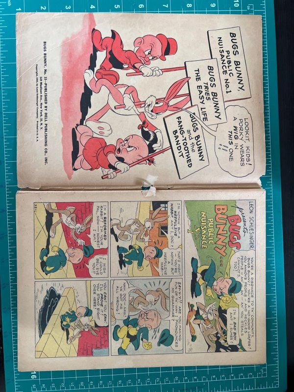 Four Color #33 (1943) GD 1st Bugs Bunny Issue