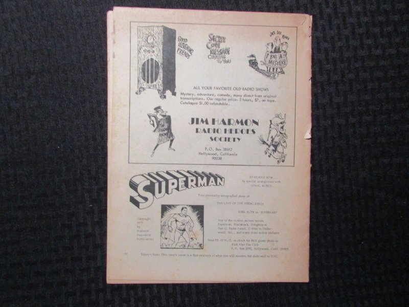 1969 Captain George's COMIC WORLD Fanzine #27 GD+ 2.5 Superman