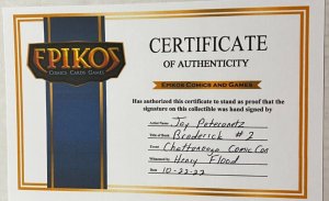 BRODERICK #2 KICKSTARTER SIGNED BY JAY PETERANETZ 2021 EB200