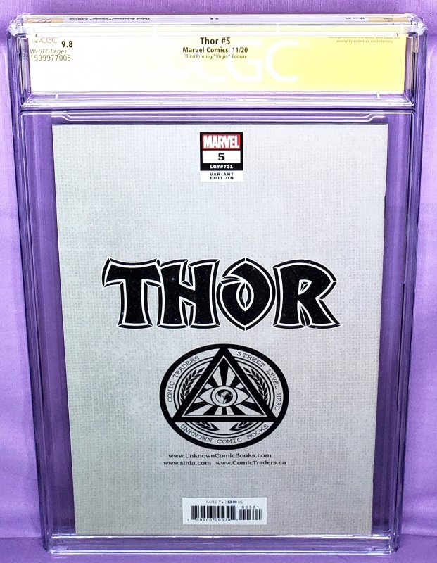 THOR #5 CGC 9.8 Donny Cates Signature Series Nic Klein 3rd Print Virgin Variant