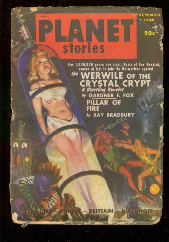 PLANET STORIES PULP-SUM 1948-GOOD GIRL ART COVER-SCI FI FR/G