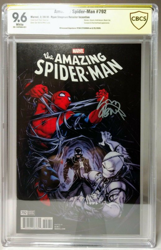 Amazing Spider-Man #792 Stegman Variant, SS Stegman CBCS 9.6