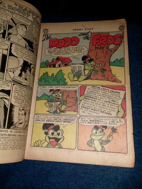 Funny Stuff #66 dc comics 1952 golden age cartoon dodo and the frog kids humor