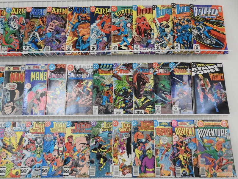 Huge Lot of 190+ Comics W/ Action Comics, Manbat, Blackhawk, Firestorm Avg. VF-