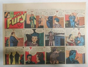 Miss Fury Sunday #237 by Tarpe Mills 10/21/1945 Size: 11 x 15  Very Rare Year #5