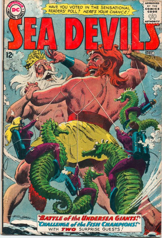 Sea Devils #14 - Battle Of The Undersea Giants - (Grade 5.0) 1963