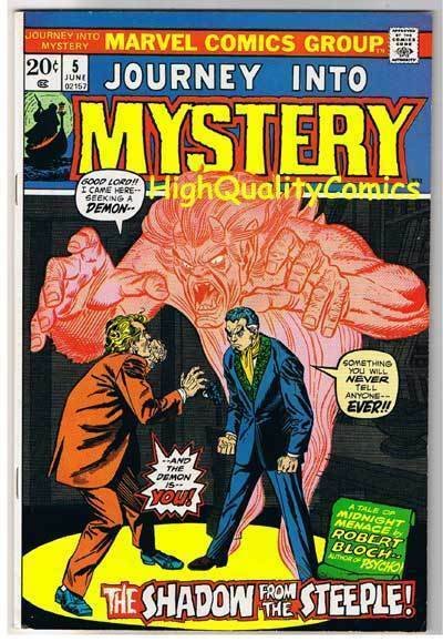 JOURNEY into MYSTERY #5, FN+, Robert Bloch, Demon, Horror, more in store