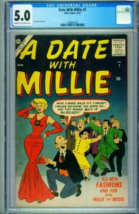 Date With Millie #7 CGC 5.0 1957-Atlas-Dan DeCarlo art-comic book-3758853012