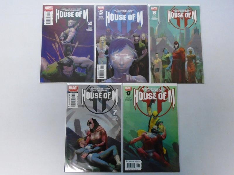 House of M (Marvel) Set:#1-8,10 Different + Secrets + Sketchbook, 8.0/VF - 2005