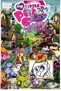 My Little Pony Friendship is Magic #1 DF HAND-DRAWN SKETCH/SIGNED KEN HAESER COA
