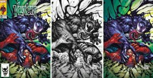 ️VENOM #25 KAEL NGU HOMAGE SET w COA️ Virgin, B&W & Trade (limited to 600)