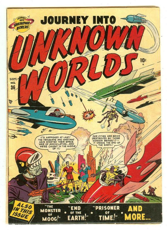 Journey Into Unknown Worlds 36 (#1)   End Of The Earth cover & story