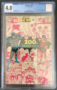 Batman #200 (1968, DC) CGC Graded 4.0 (VG)