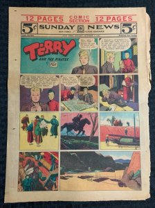 1943 10/3/43 TERRY AND THE PIRATES by Milton Caniff 11.5x15 Sunday Comic Page