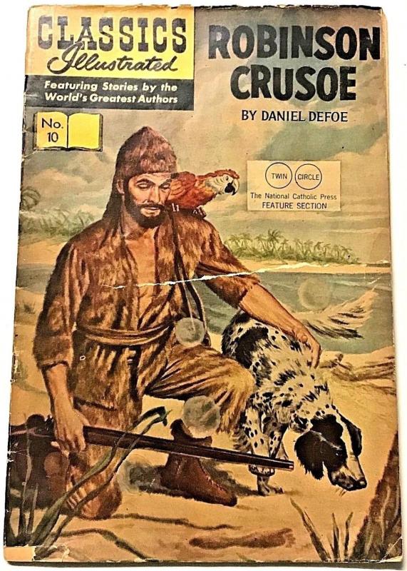 CLASSICS ILLUSTRATED#10 GD 1968 ROBINSON CRUSOE(HRN 166)