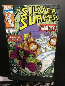 Silver Surfer #47 (1991) NM- Drax, Adam Warlock key! Wow!  Gamora wow!