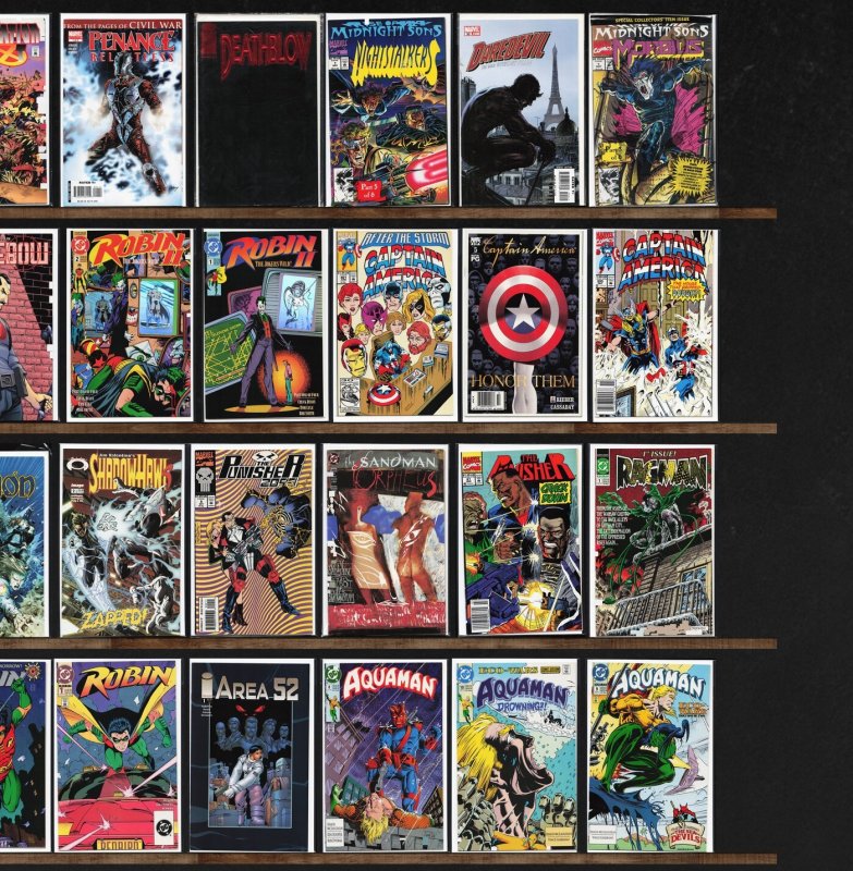 Huge Lot 140+ Comics with Captain America, Aquaman, The Punisher & More!
