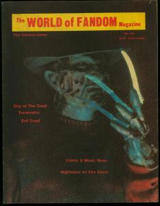 The World of Fandom Fanzine #1 1985- Nightmare on Elm Street- Evil Dead VG