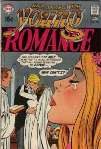 Young Romance (DC) #166 VG ; DC | low grade comic July 1970 Wedding Cover Crying