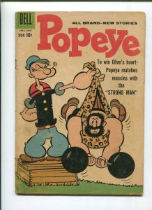 DELL POPEYE #48 (4.0) MUSCLES WITH THE STRONG MAN! 1959