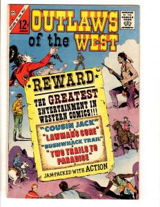 Lot Of 7 Outlaws Of The West Charlton Comic Books # 54 56 57 59 61 62 69  JL40