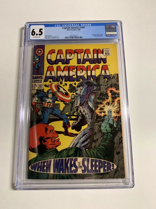 Captain America 101 Cgc 6.5 Ow Pages Marvel Silver Age