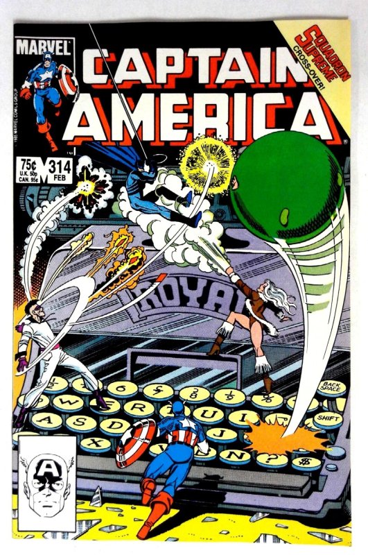 Captain America #314 (1986) NM- Squadron Supreme Marvel