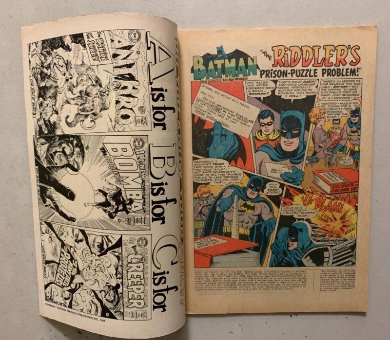 Detective Comics #377 DC (5.0 VG/FN) Riddler's Prison-Puzzle Problem (1968)