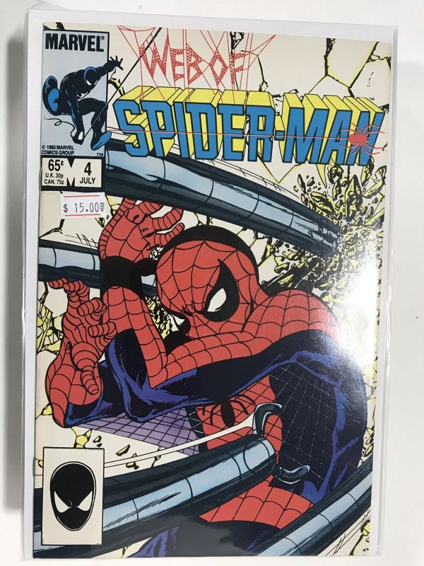 Web of Spider-Man #4 (1985) Spider-Man NM10B220 NEAR MINT NM