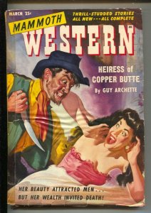 Mammoth Western 3/1950-Girl horror cover by Arnold Kohn-Black Bart story by L...