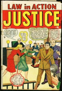 JUSTICE COMICS #6 TIMELY PRE-CODE CRIME 1948 VG