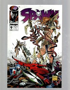 Spawn # 9 VF- Image Comic Book Todd McFarlane Angela Clown 1st Appearance EK9