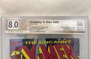 The Uncanny X-Men #281 PGX 8.0 VF, 1st Appearance/Team, Whilce Portacio Signed!