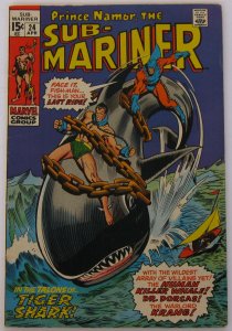 Sub-Mariner #24 (Apr 1970, Marvel), VG condition (4.0), vs. Tiger Shark 