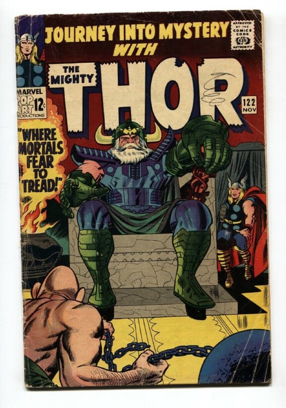 Journey into Mystery #122 1966- Thor- Jack Kirby- Odin G/VG