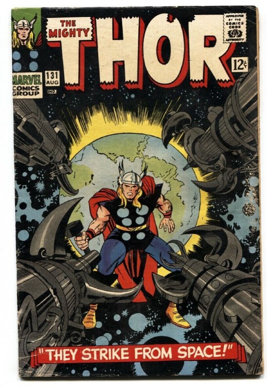 THOR #131 1966-MARVEL COMICS-KIRBY comic book vg