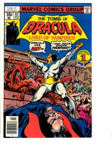 Tomb Of Dracula # 63 VF Marvel Comic Book Vampire Monster Horror Fear TD7