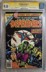 The Defenders Annual #1 1976  Signed Stan Lee Marvel Comics CGC SS 9.0