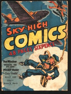 Sky-High Comics no# 1930's-Parachute cover, Mickey Mouse, Alley Oop, Goofy & ...