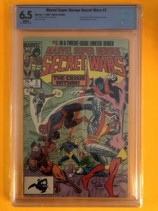 Marvel Super Heroes Secret Wars #3 CBCS 6.5 WHITE (1984) KEY / NEW SLAB