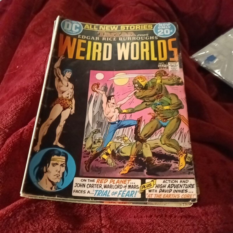DC Weird Worlds 1 4 6 9 10 John Carter Tarzan Ironwolf Bronze Age Comics Lot Run