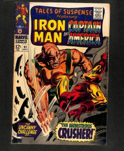 Tales Of Suspense #91 Red Skull Iron Man Captain America!