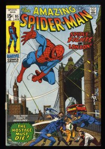 Amazing Spider-Man #95 FN 6.0 Spidey in London!