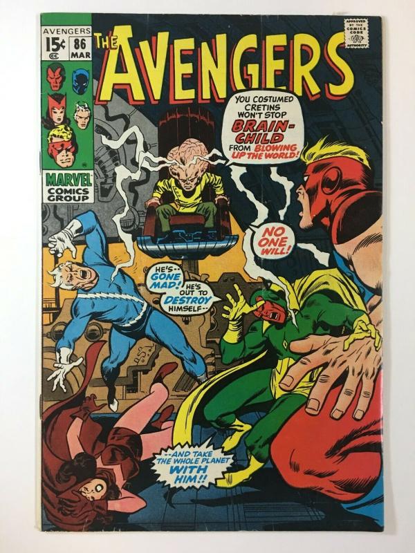 AVENGERS 86 VG  March 1971 Brain Child COMICS BOOK