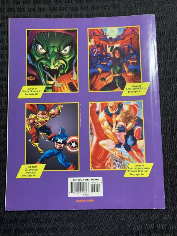 1995 Aug MEGA MARVEL Magazine FN+ 6.5 Consumer Ed. Avengers The Crossing