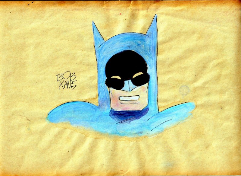 Autographed Bob Kane Original Artwork(No C.O.A.)