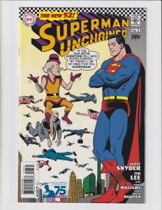 DC Comics! Superman Unchained! Issue #3! 75th Anniversary Silver Age Cover! 
